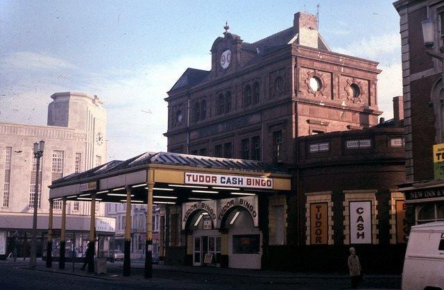 Blackpool's Central Station building in 1970 when it hosted a bingo hall