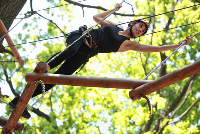 Go Ape in Rivington offers the perfect blend of blood-pumping action and beautiful country views. With 13-metre-high platforms and a brilliant free-falling Tarzan Swing, it's the only Go Ape location in the UK to feature a zip wire over water