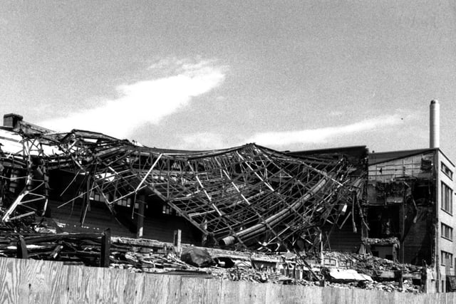 The mangled wreck of steel work was all that remained in 1990