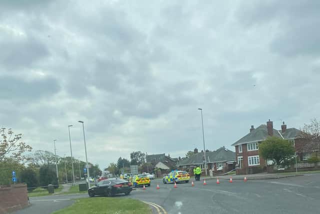 East Park Drive, near Blackpool Victoria Hospital, remains closed in both directions. Pic credit: Tony Duncs