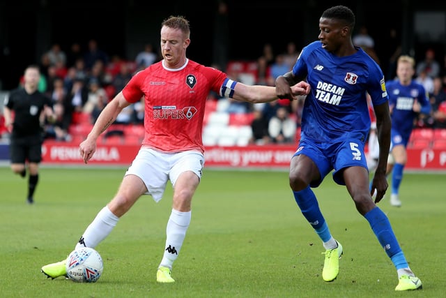 Adam Rooney comes with a big reputation in the National League having dropped down from League Two Salford City. The goal-getter comes with a value of £473,000.