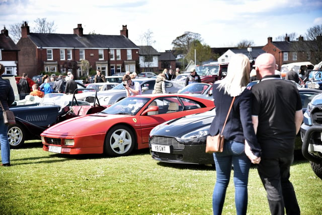 Ferraris and Aston Martins drew the crowds at Wrea Green