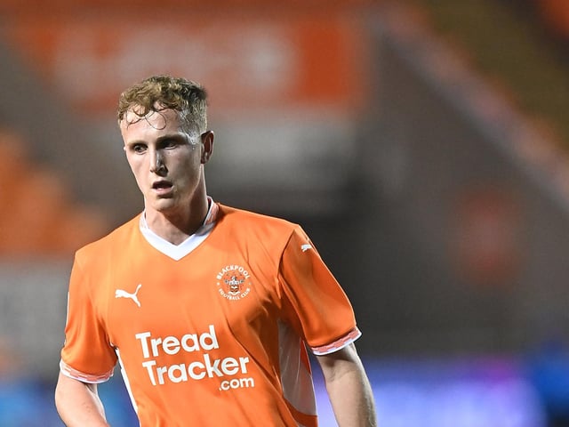 Ryan Finnigan scored a superb volley to level the scores for Blackpool against Harrogate in the EFL Trophy.
