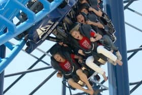 Thrill-seekers at Blackpool Pleasure Beach