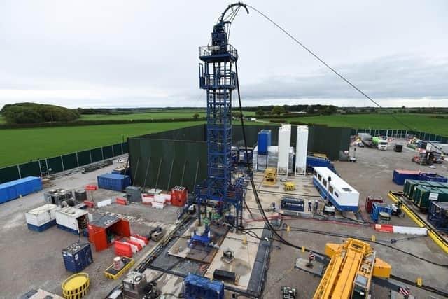 Cuadrilla hydraulic fracturing site at Preston New Road shale gas exploration site in Lancashire