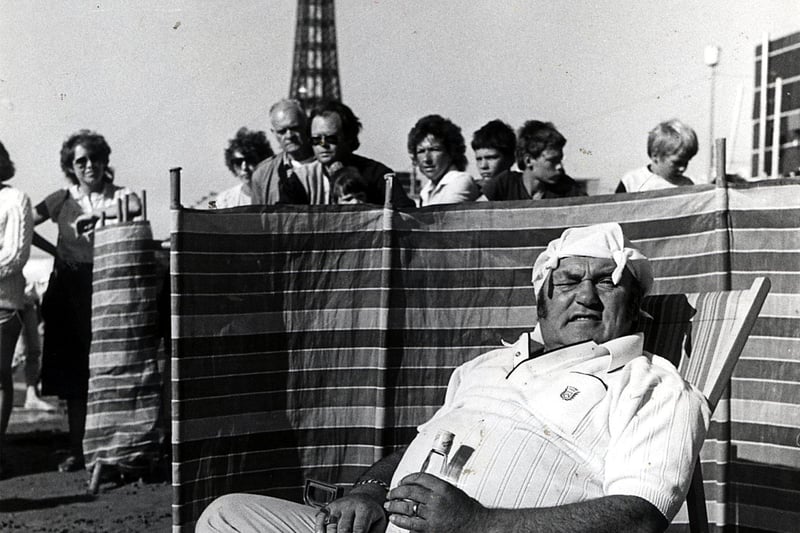 Les Dawson filming "A Century of Stars" in Blackpool for TV in 1985