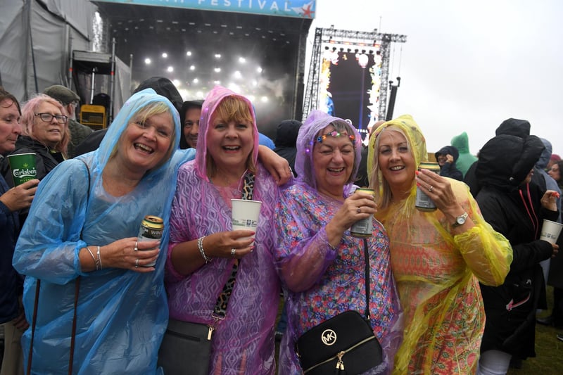 Friday night at Lytham Festival: crowds were in good spirits in spire of the rain