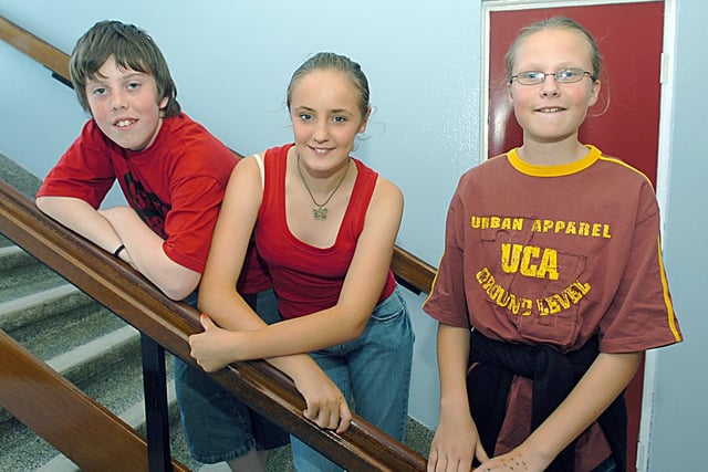 Gifted and talented pupils at Palatine High School Jack McCafferty, Gemma Bend and Devon Fosberry, 2006