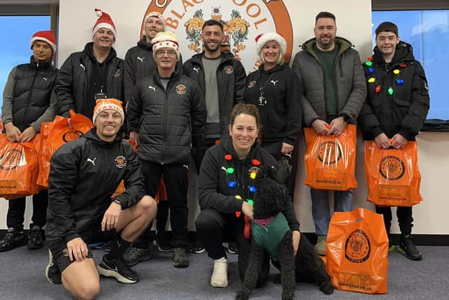 Blackpool FC Community Trust's staff and volunteers were out on Christmas Day