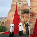 St Annes Bellringers unveil the poppy cascade. Photo by Stuart Newton