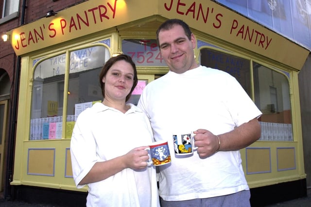 Darren Clarke and Lorraine Duchie who ran Jean's Pantry in Cocker Street, 2002
