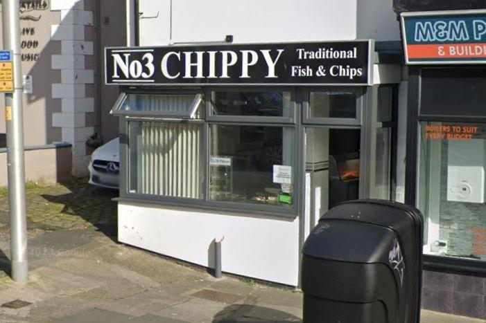 No 3 Chippy | 2 Whitegate Drive | Rating: 4.5 out of 5 (165 Google reviews) | "Lovely staff doing fresh cooked food in a great priced menu."