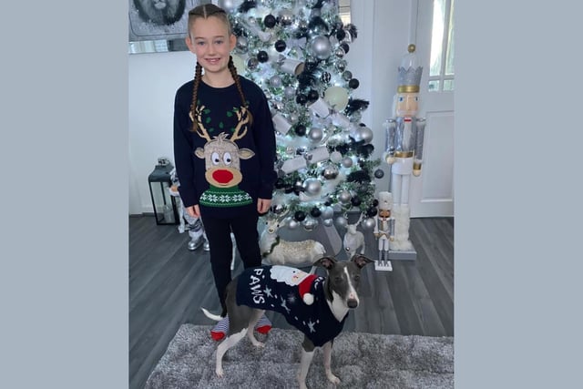 Poppy and Rocco showing us how it's done on Christmas Jumper Day. Very smart!