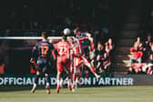 Zac Ashworth during the League One defeat at Leyton Orient (photo: Gareth Evans/Blackpool FC)