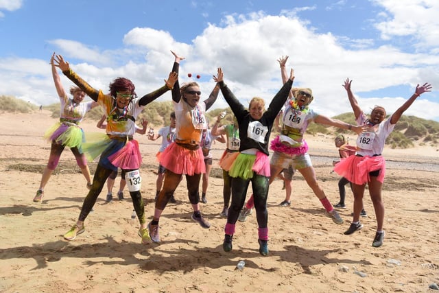 Jumping for joy was an additional option in the Blackpool Colour Run