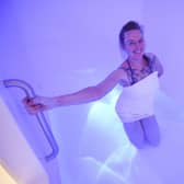 Liquid Reset in Ansdell is offering floatation therapy. Pictured is reporter Lucinda Herbert.