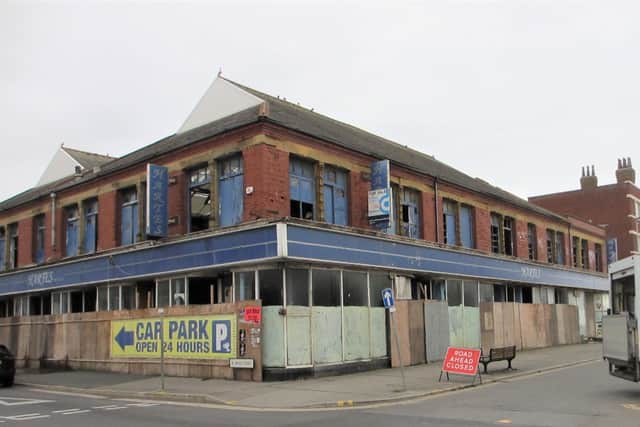 The derelict former Hartes store in Waterloo Road