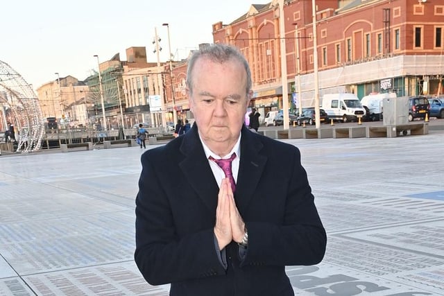 Ian Hislop has a prayer for Spike before the show.
