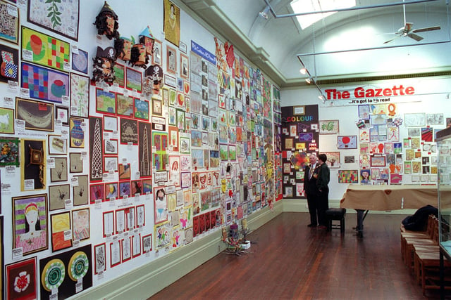 Young Seasiders Exhibition entries at the Grundy Art Gallery in 1999. Did you take part? You might be able to spot your entry if you can remember it from all those years ago!