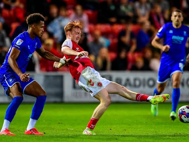 Fleetwood Town striker Callum Morton was at the centre of two refereeing decisions Picture: Adam Gee