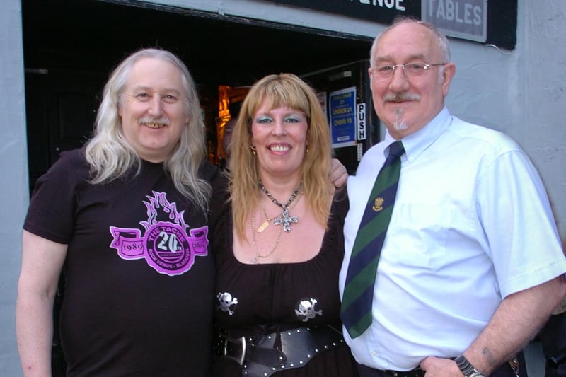 Ron Blunden held a party at The Tache club in Blackpool to celebrate 20 years of ownership in 2009. Ron (right) with his faithful workers Stuart and Lynne Vaughn.