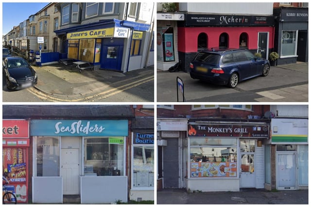 Some of the food outlets inspected by the Food Standards Agency