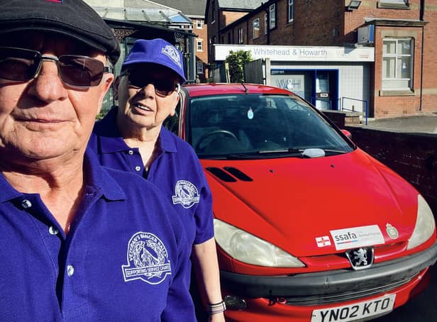 Sally Thompson and Bob Coates, directors of Senior Moments Care and Moments Hub Daytime Club in St Annes, are taking part in Veterans Banger Rally