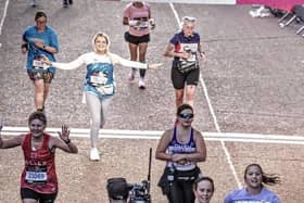 Victoria crosses the finish line