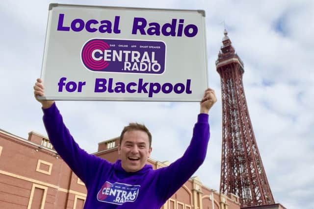 Nathan Hill, station director of new local radio station for Blackpool, Central Radio