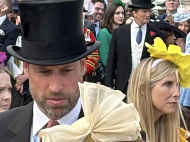 Prince William spent the afternoon talking to guests