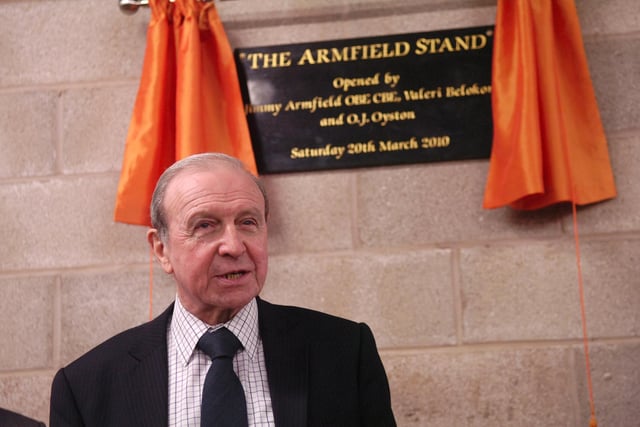 Jimmy Armfield officially opened the new stand in March 2010
