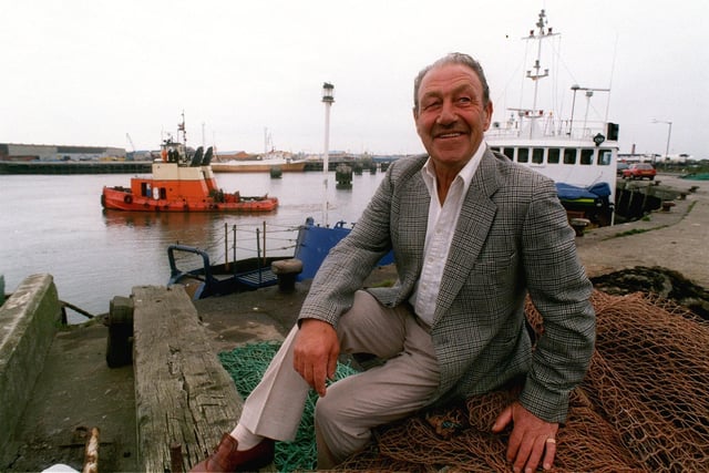 Ex-trawlerman Mick Quinn, of Chatsworth Avenue Fleetwood, who featured in a book. Mick is pictured on a return visit to the docks in 1997