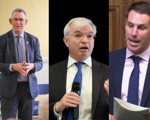 Conservative MPs in Lancashire spoke up in the fracking debate. Pictured:Paul Maynard, MP for Blackpool North and Cleveleys, Mark Menzies, MP for Fylde and Blackpool South’s MP Scott Benton