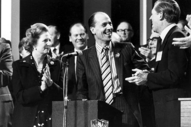 Prime Minister Margaret Thatcher at the Conservative Conference