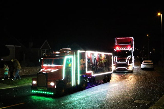 Colourful illuminated trucks were all part of the parade for the event.