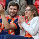Blackpool supporters made the trip to the Valley.