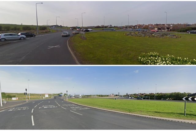 Love it or loathe it, this shows the difference in road layout at the new Norcross roundabout