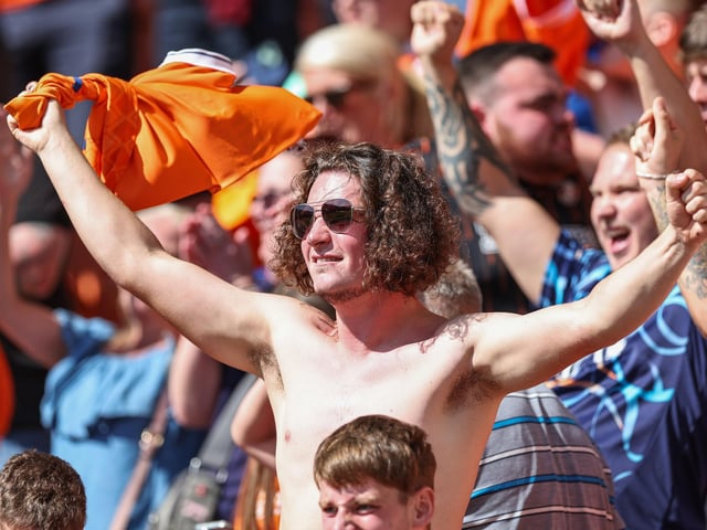 Seasiders supporters showed their support in the sun for Richard Keogh's side.