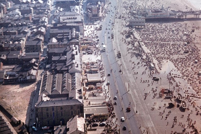Blackpool from the tower early 1960's. Photo: Albert Chidwick