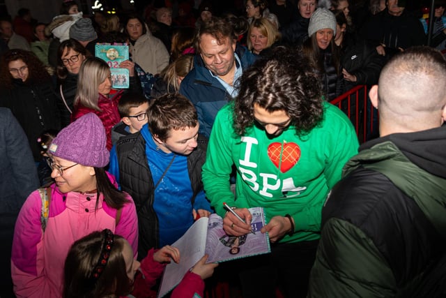 Strictly professional dancer Graziano Di Prima signs autographs and poses with fans in Blackpool at the Christmas by the Sea launch.  Photo: Kelvin Lister-Stuttard