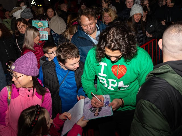 Strictly professional dancer Graziano Di Prima signs autographs and poses with fans in Blackpool at the Christmas by the Sea launch. Photo: Kelvin Lister-Stuttard