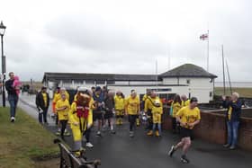 Tom Pemberton leads off Leg It For the Lifeboats 2022. Picture: David Forshaw.