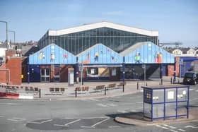 Blackpool North station deserted during a previous strike.