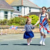 Lexie Holt, 10, and Olivia Mellor, 3, on Lowther Avenue in Bispham