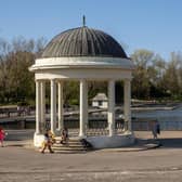 Blackpool's Stanley Park has been declared England's most favourite park for the third time. Pictured is the much-loved bandstand.