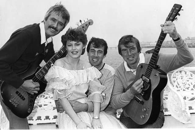 The Bachelors with (from left) John, Helen Jayne, Dec and Con 1983