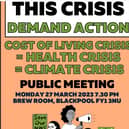 A public meeting will be held on Monday