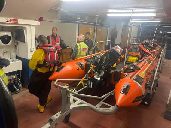 RNLI Blackpool lifeboat volunteers were called when a person was threatening to jump off Blackpool Central Pier