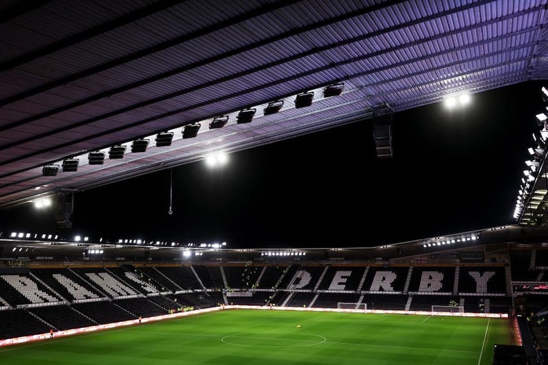 Derby County top the list with an average attendance of 26,644.