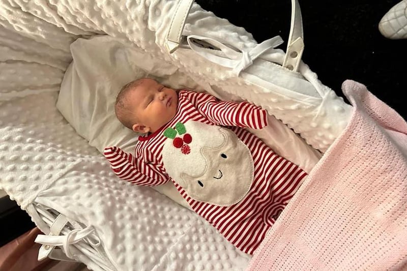 Madeleine Langford Paden shared this adorable picture and wrote: "Our little Daisy was born at Victoria Hospital on Christmas Day."